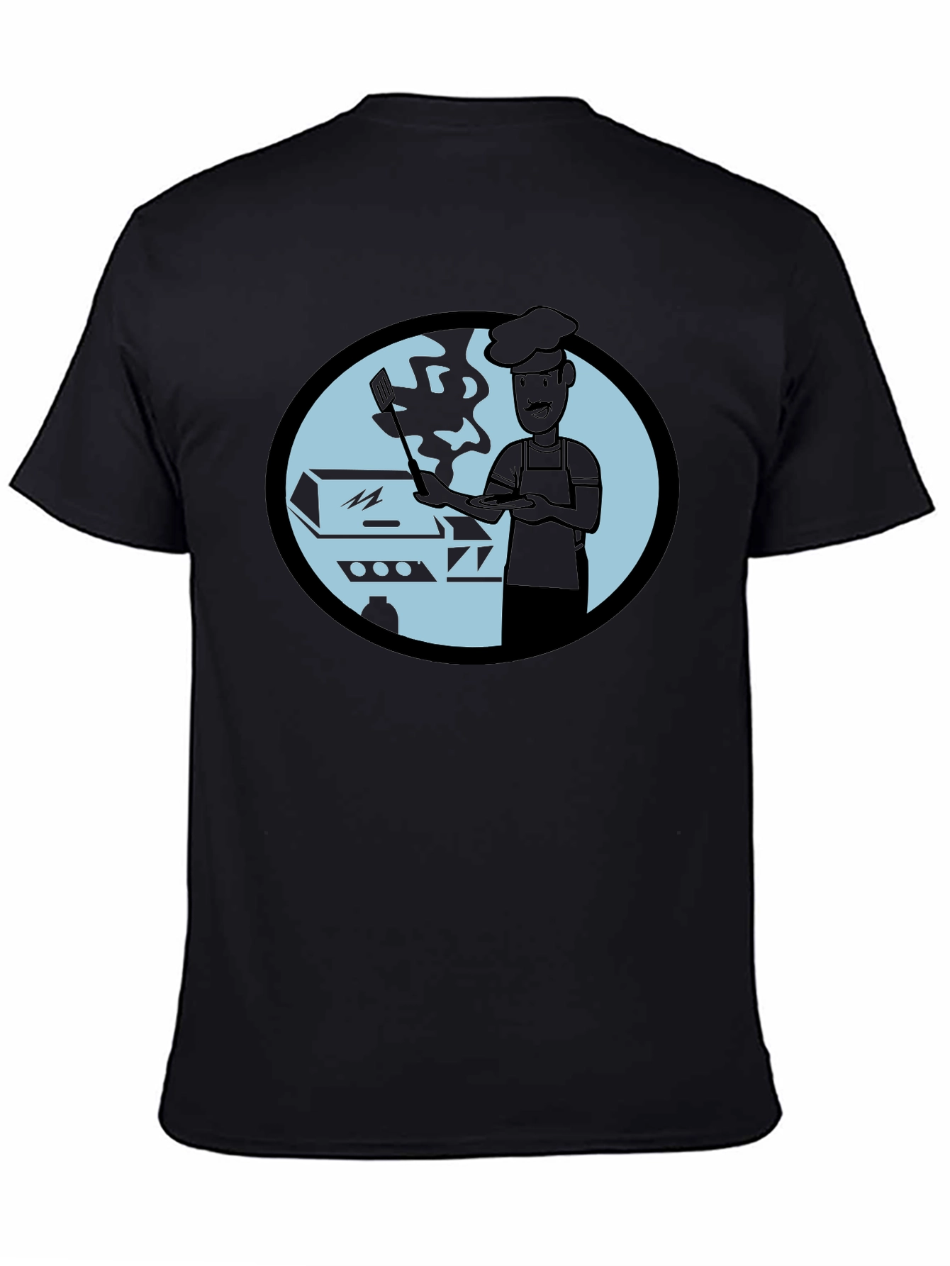 BBQ Chef Graphic T-Shirt - Black Cotton Tee