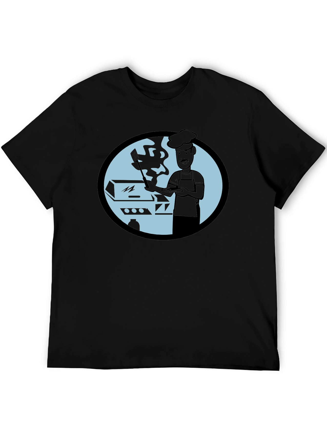 BBQ Chef Graphic T-Shirt - Black Cotton Tee