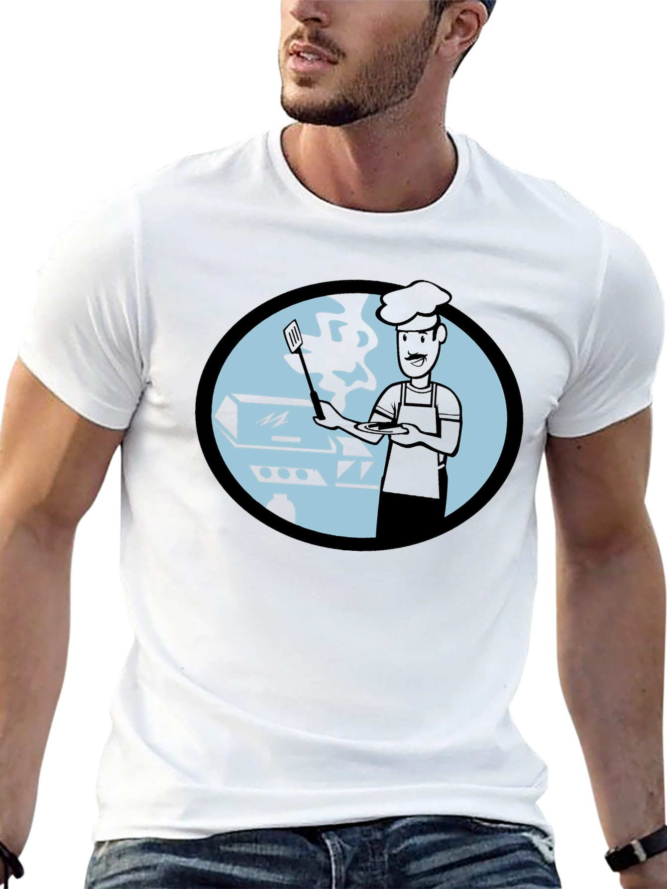 BBQ Chef Graphic T-Shirt - Black Cotton Tee