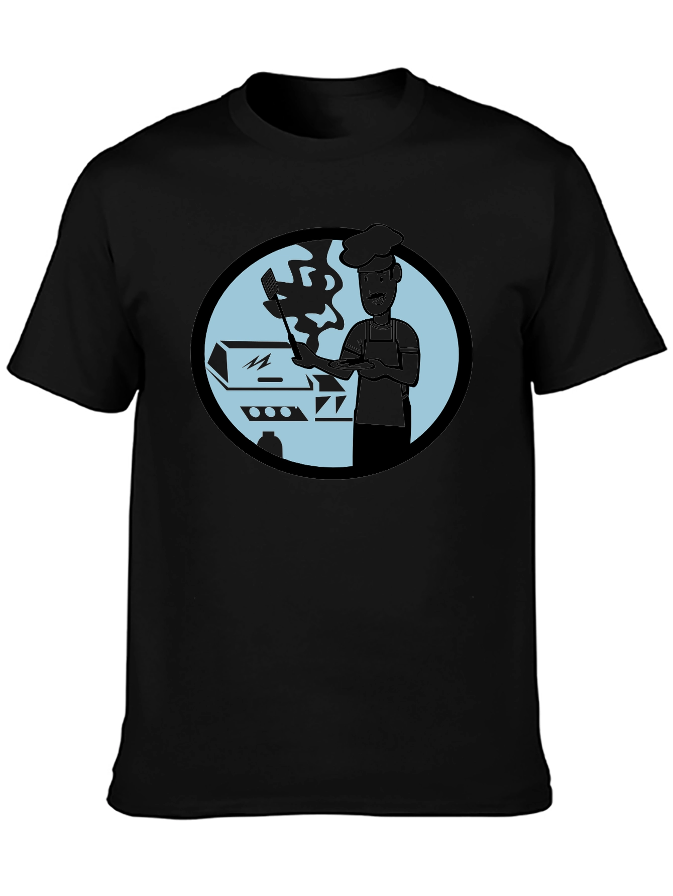 BBQ Chef Graphic T-Shirt - Black Cotton Tee