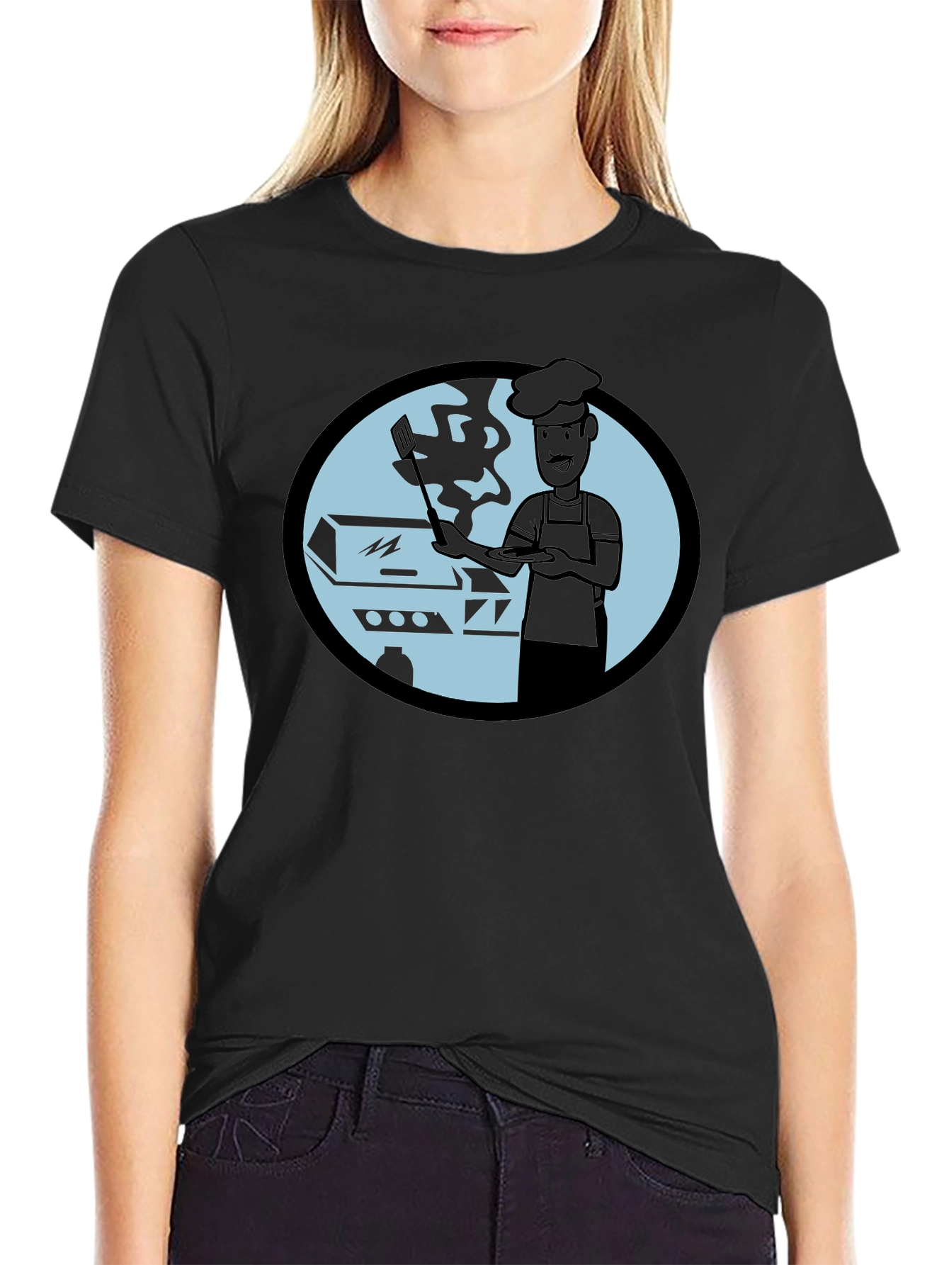 BBQ Chef Graphic T-Shirt - Black Cotton Tee