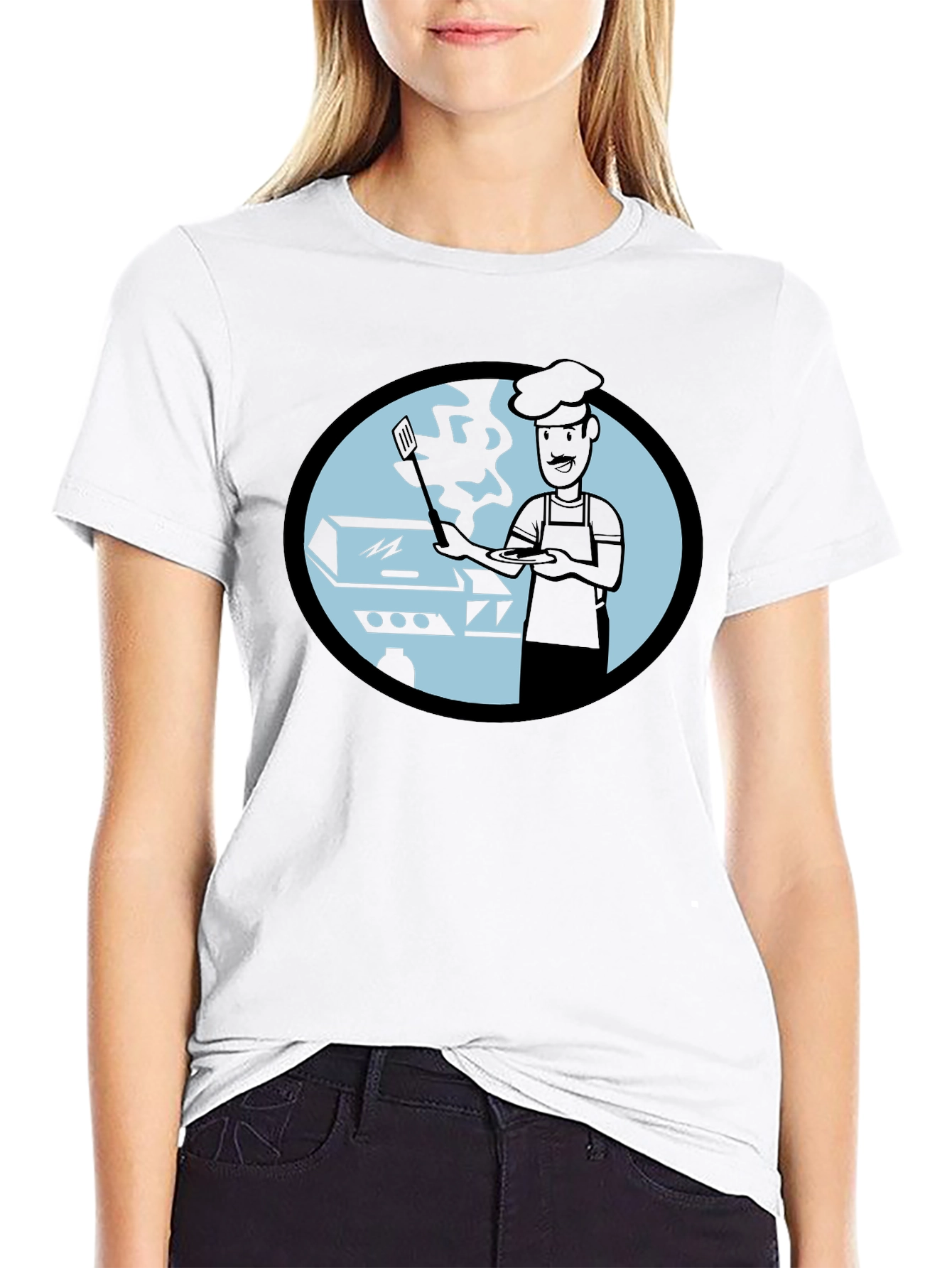 BBQ Chef Graphic T-Shirt - Black Cotton Tee