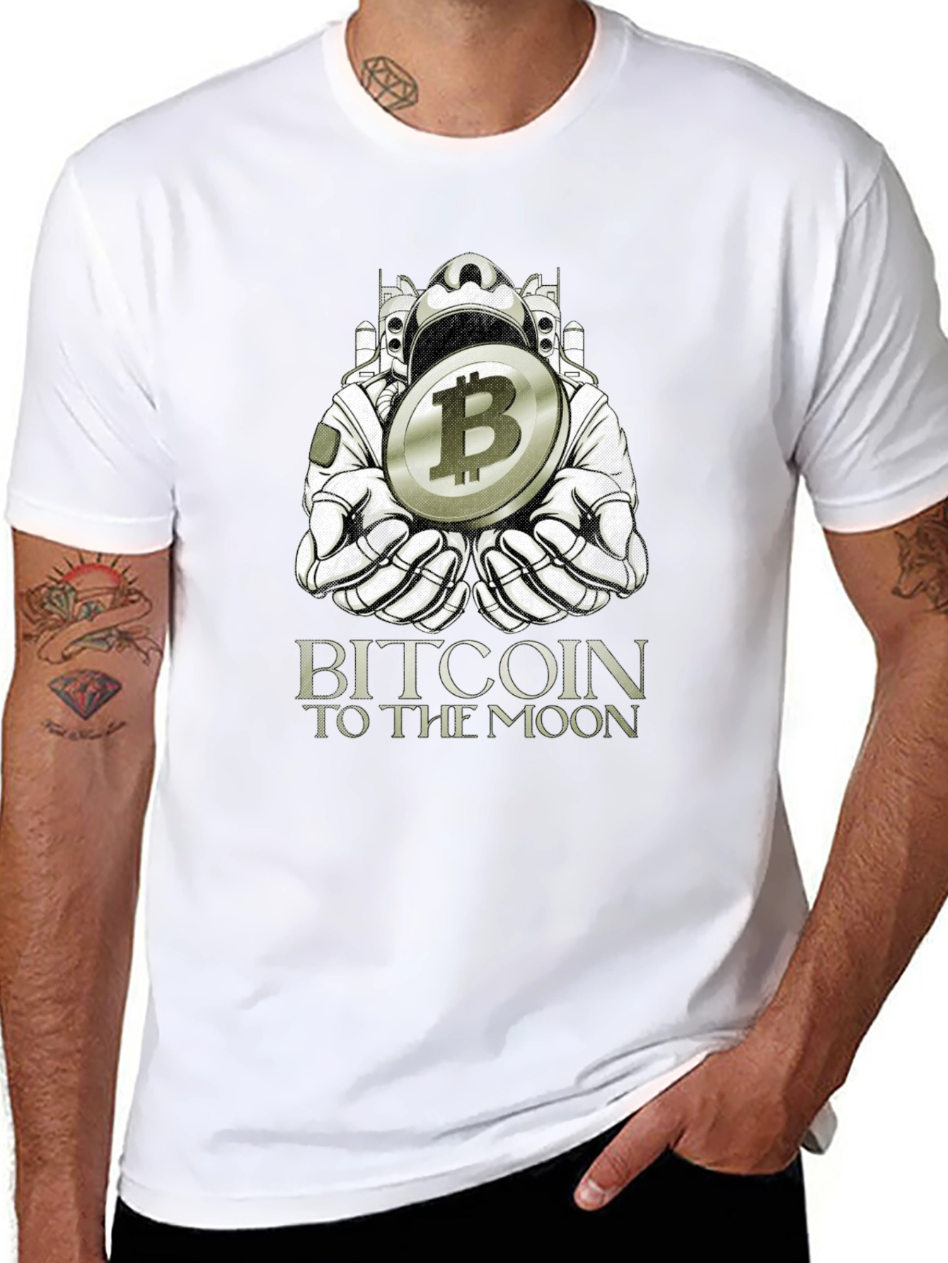 Bitcoin to the Moon Graphic Tee
