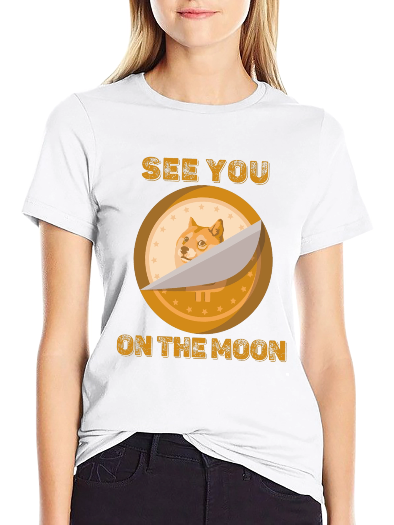 DogeCoin Moon T-Shirt Crypto Meme Tee