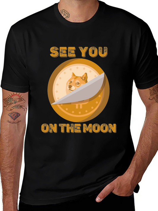 DogeCoin Moon T-Shirt Crypto Meme Tee
